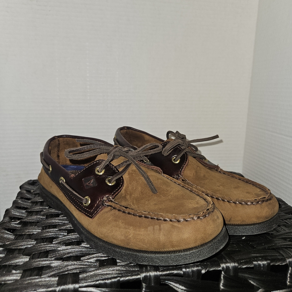 Sperry Tan and Dark Brown Boat Shoes